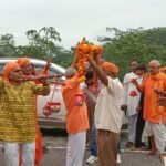 बारा आश्रम से जल लेकर एकलिंग नाथ महादेव पहुंचे कावड़िये, हर-हर महादेव के जयघोष से गूंजा रावलिया खुर्द*